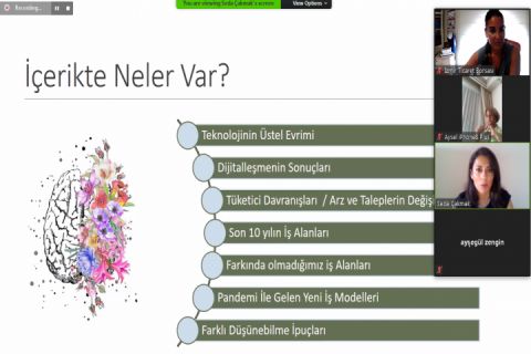 Yeni İş Alanlarının Geliştirilmesi konulu eğitim Kadın Girişimciler Kurulu üyeleriyle paylaşıldı.