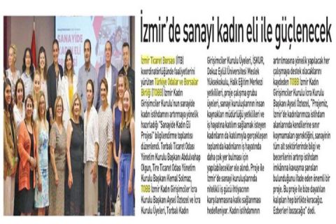 SANAYİDE KADIN ELİ PROJESİ