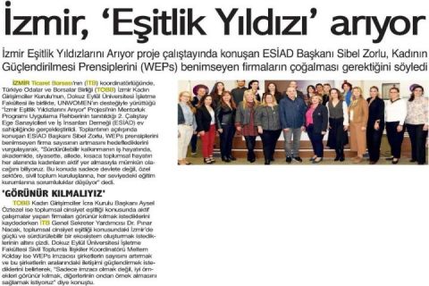 İZMİR EŞİTLİK YILDIZLARINI ARIYOR PROJESİ